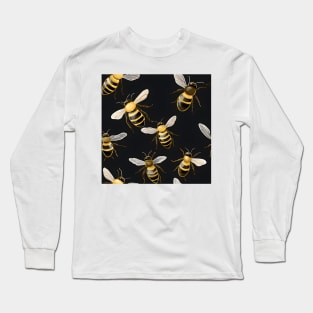 Honeycomb and Bee Pattern 1 Long Sleeve T-Shirt